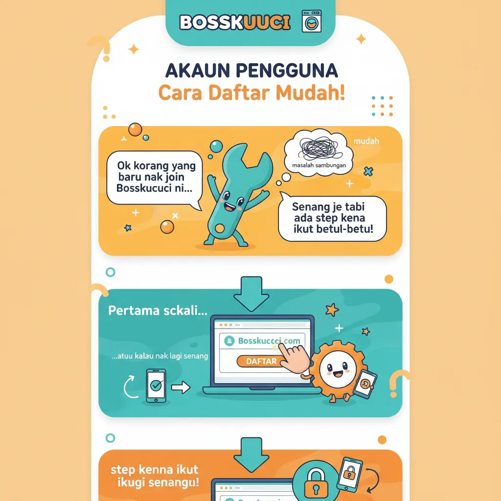 Cara Daftar Akaun Pengguna Bosskucuci