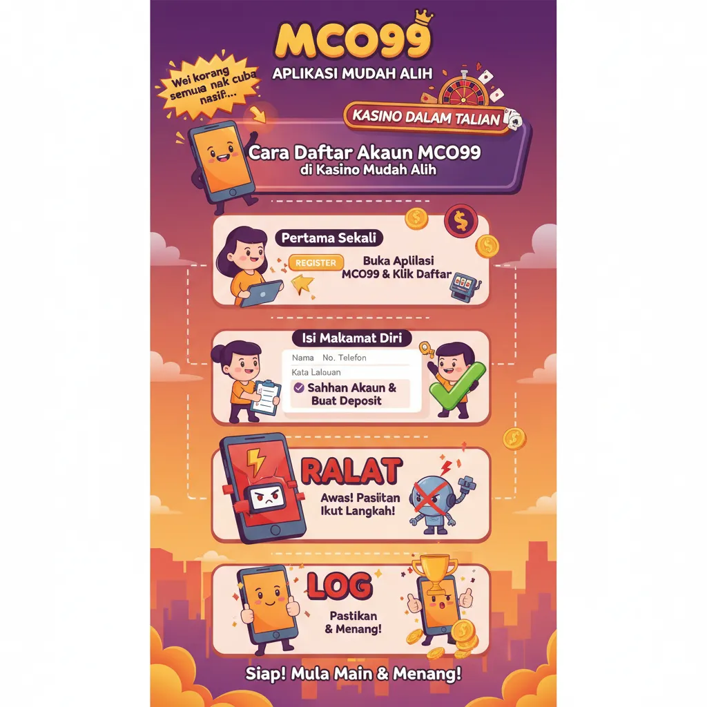 Cara Daftar Akaun MCO99 di Kasino Mudah Alih