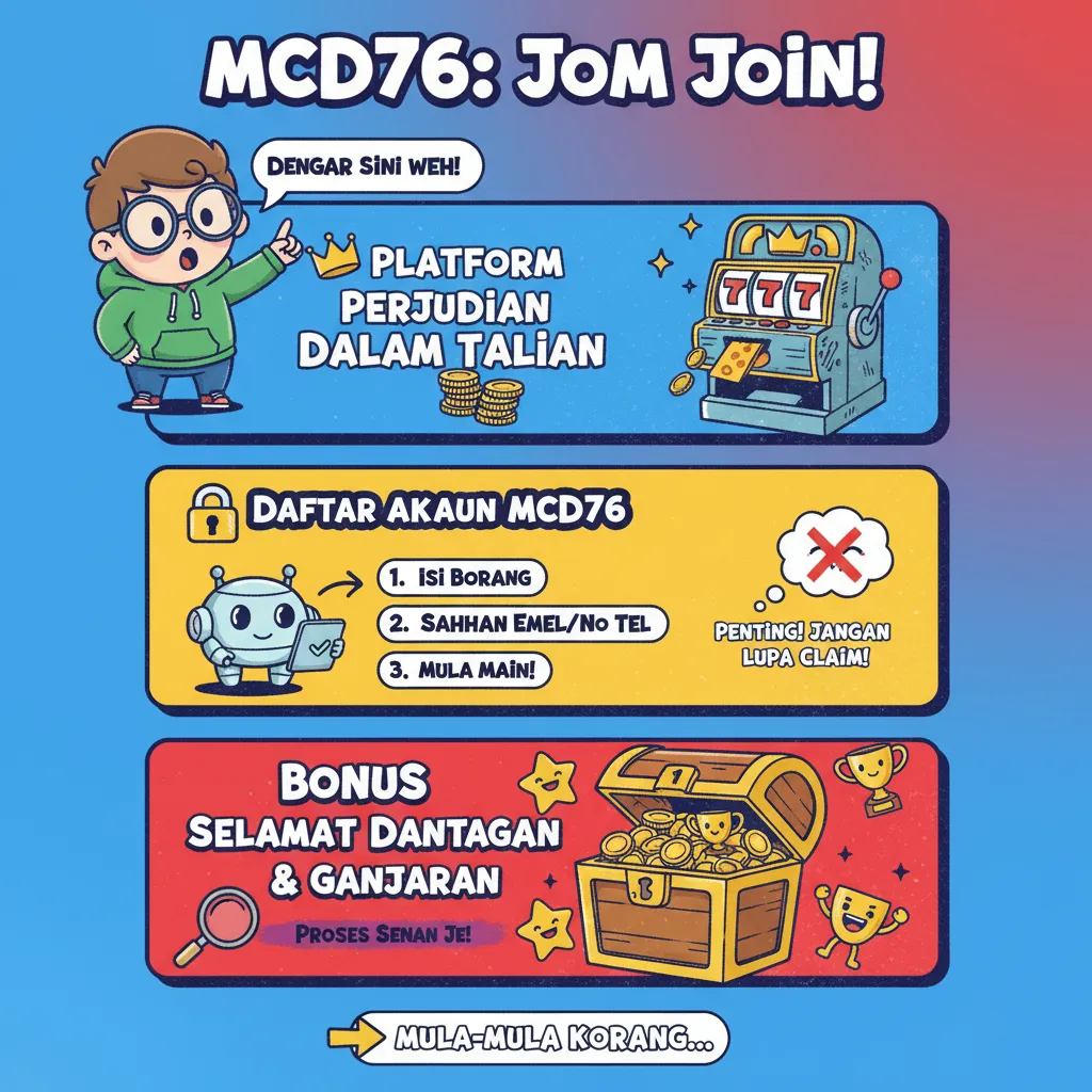 Daftar Akaun Mcd76: Bonus Selamat Datang & Ganjaran